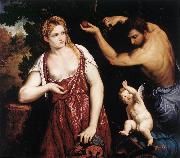 BORDONE, Paris Venus and Mars with Cupid oil painting artist